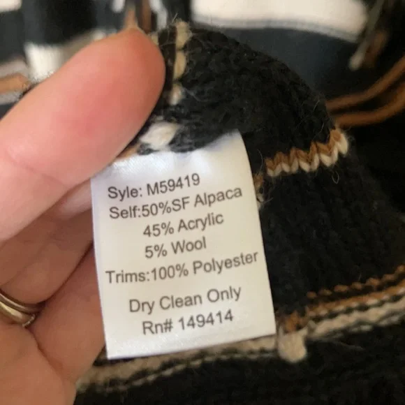 *NEW* JOHNNY WAS NWT ALPACA ADA FRINGED CARDIGAN - Picture 10 of 10